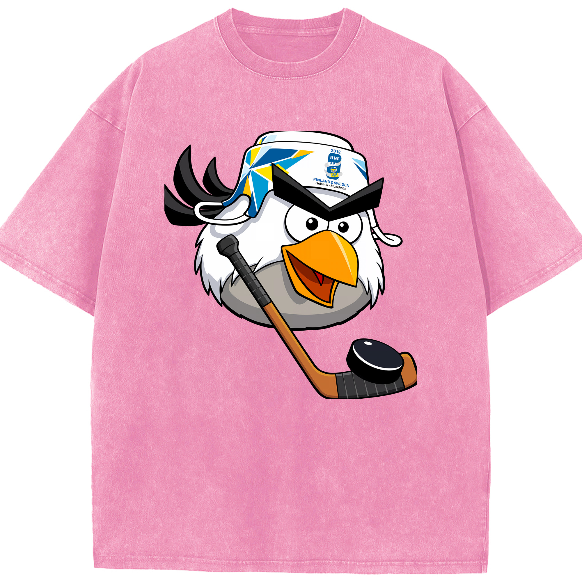 （画像用） Angry Birds アングリーバード 綿100% ヴィンテージ風 半袖Tシャツ（フロントプリント）